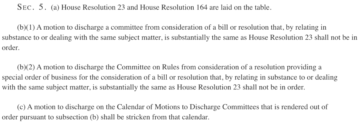 US House rules