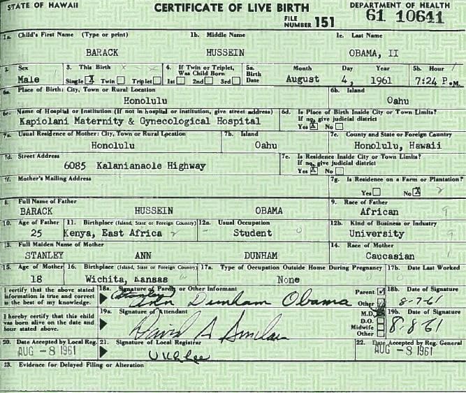 Barack-Obama-Birth-Certificate Barack Obama Birth Certificate