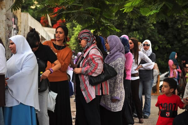 Egyptian citizens voting, many for the first time, in 2012 // Credit: Jonathan Rashad via Flickr