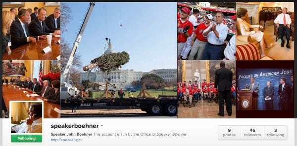 politicians on instagram